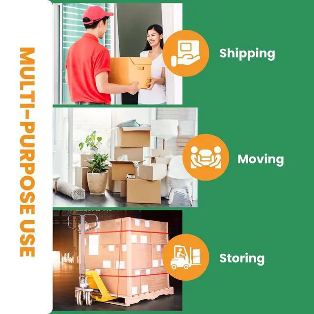 Alt view image 5 of 5 - NEXUSWAY 18'' Stretch Film Wrap for Moving - Stretch Film Pallet Wrap Roll Heavy Duty 1000 feet 80 Gauge Industrial Strength up to 800% Stretch 20 Microns for Shipping Moving Furniture (Pack of 8)