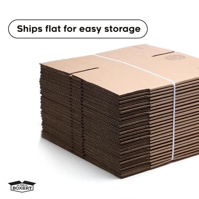 Alt view image 3 of 6 - 50-Pack Kraft Corrugated Cardboard Boxes 9 in. x 7 in. x 5 in. for Packing, Mailing & Inventory Storage | USA-Made Shipping Cartons