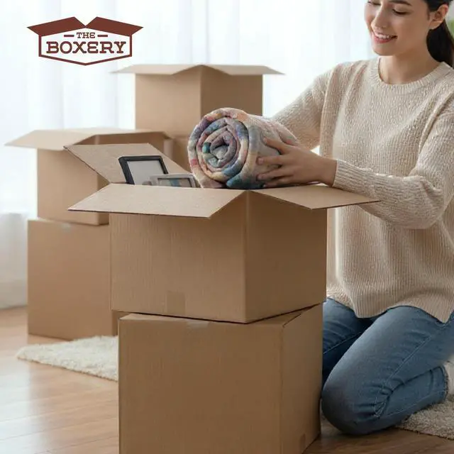 Alt view image 6 of 6 - 50-Pack Kraft Corrugated Cardboard Boxes 9 in. x 7 in. x 5 in. for Packing, Mailing & Inventory Storage | USA-Made Shipping Cartons