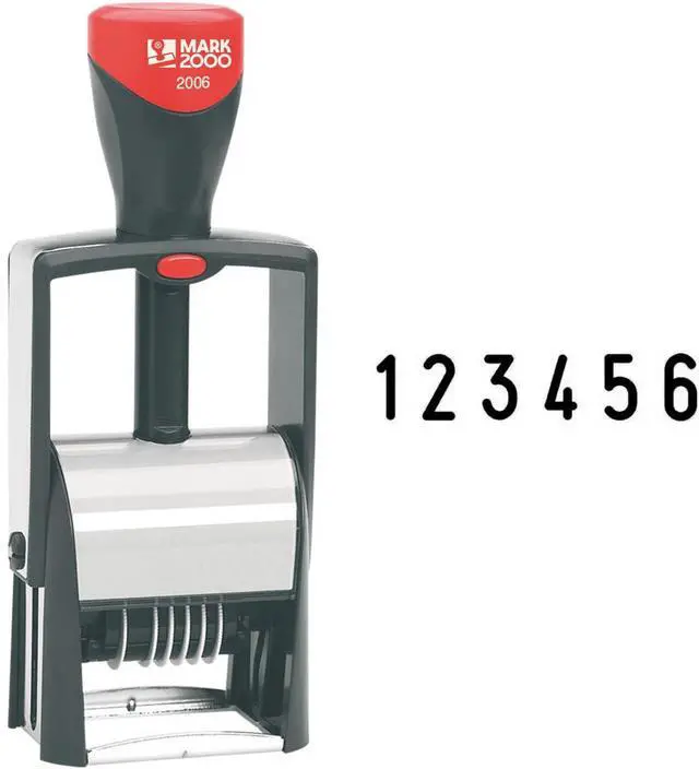 Main image of 2006 Self-Inking 6 Band Number Stamp - Black Color