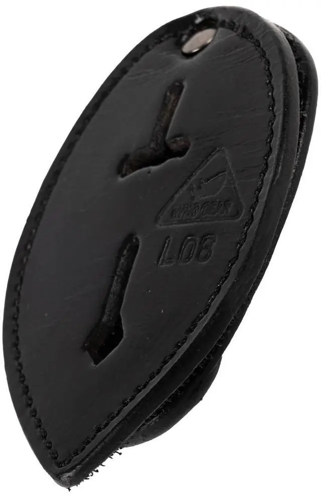 Alt view image 2 of 3 - s Private Security Officer Universal Oval Badge + Holder: Standard Leather Shield Case with, Hook Fastener, 2-5/8" x 3-5 (Oval Badge 02, Brass Badge - Leather Holder)