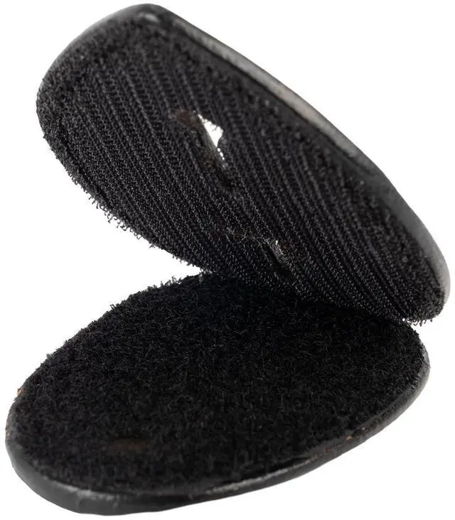 Alt view image 4 of 4 - s Private Security Officer Universal Oval Badge + Holder: Standard Leather Shield Case with, Hook Fastener, 2-5/8" x 3-5 (Oval Badge 02, Nickel Badge - Leather Holder)