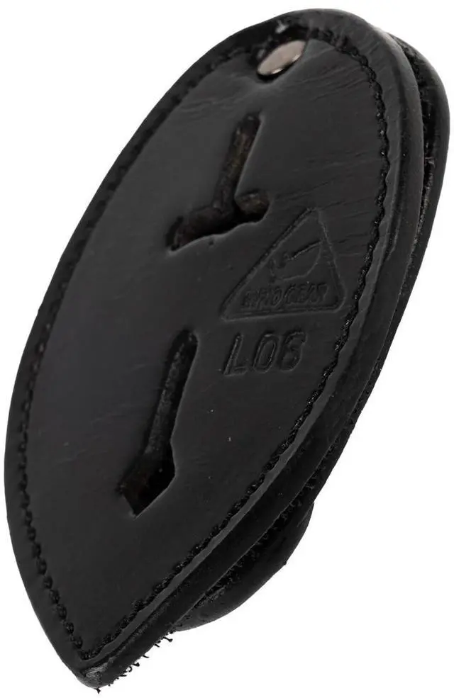 Alt view image 2 of 5 - s Private Security Universal Oval Costume Badge + Holder: Standard Leather Shield Case with, Hook Fastener, 2-5/8" x 3-5 (Oval Badge, Brass Badge - Leather Holder)
