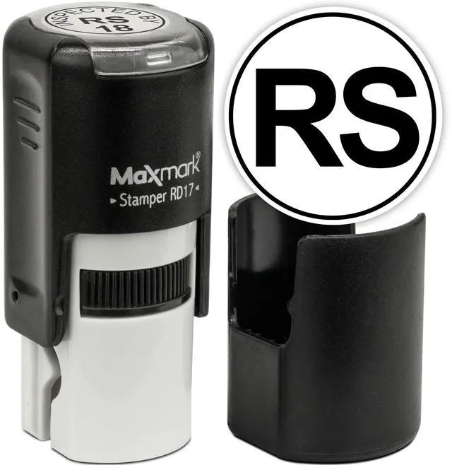 Main image of Custom Round Self Inking Initials Stamp - 15 Colors to Choose