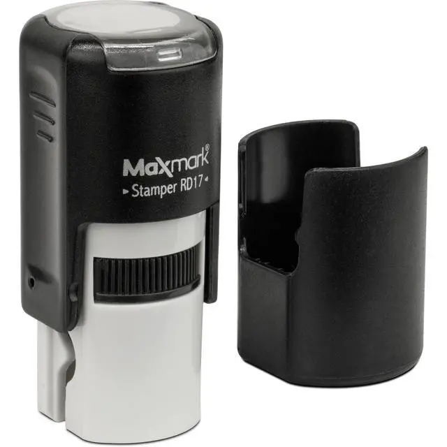 Alt view image 2 of 6 - Custom Round Self Inking Inspection Stamp - Customize up to 3 Lines - 15 Colors to Choose