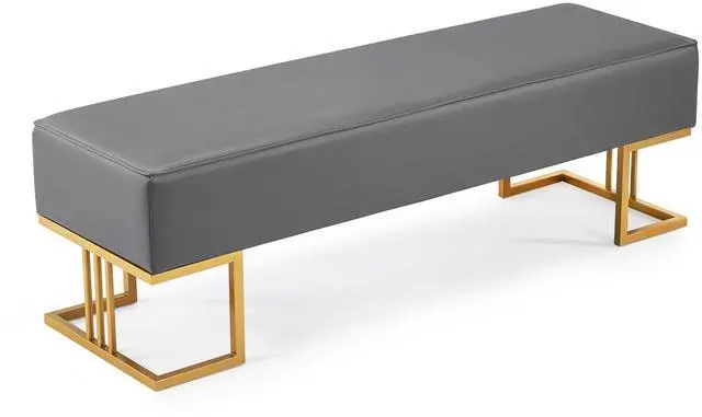 Main image of Waiting Room Bench Seating Faux Leather, 55.1 Office Guest Chair Reception Chair, Lobby Furniture for Conference Room Beauty Salon Barbershop Small Space