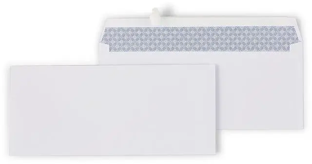 Main image of #10 EasyClose Security-Tinted Envelopes, White, 1000/Carton | Self-seal 4.125x9.5 inch business envelopes for everyday office mailing