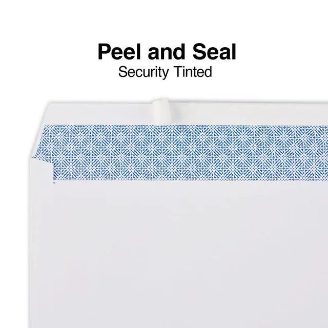 Alt view image 2 of 4 - #10 EasyClose Security-Tinted Envelopes, White, 1000/Carton | Self-seal 4.125x9.5 inch business envelopes for everyday office mailing