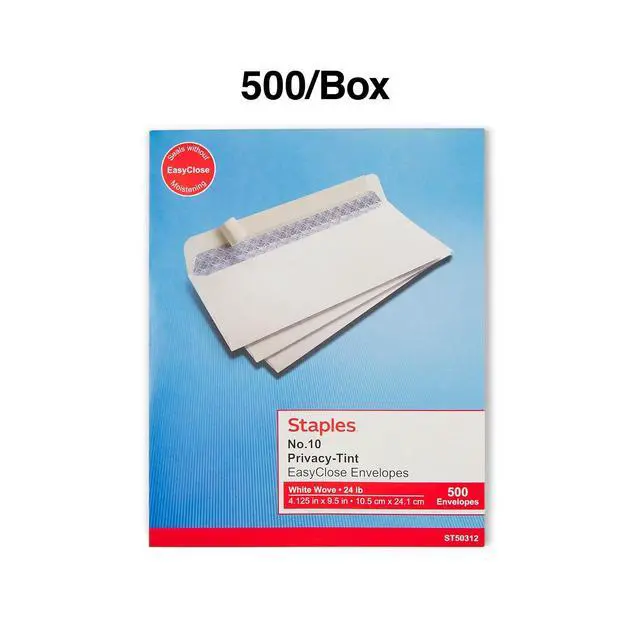 Alt view image 4 of 4 - #10 EasyClose Security-Tinted Envelopes, White, 1000/Carton | Self-seal 4.125x9.5 inch business envelopes for everyday office mailing