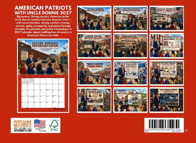 Alt view image 2 of 6 - American Patriots Uncle Donnie Calendar 2027 Monthly Wall Calender 12 Month | American Made In The USA