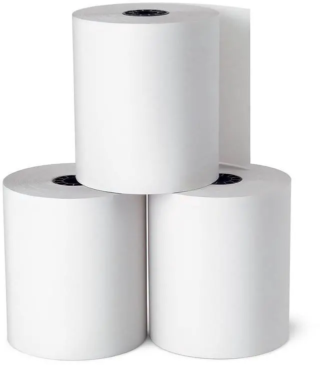 Main image of Cash Register and Point of Service Printer Paper 3 Inch X 128 Foot Rolls, For Office, School & Home | For office, school & home receipt printers and point-of-sale systems