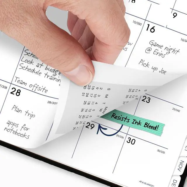 Alt view image 3 of 6 - 2027 Planner, Monthly, 7" x 8.5", Tabbed, Unruled Daily Blocks, Hardcover, DayMinder, Black (G400H0027)