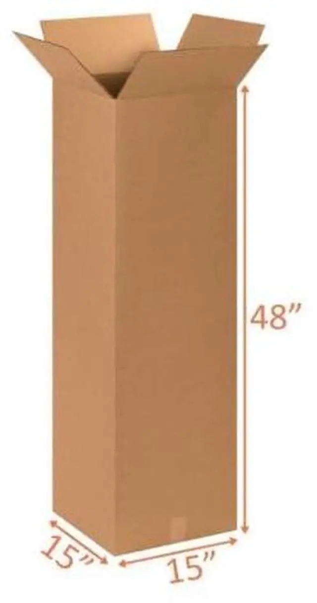 Alt view image 7 of 7 - 15x15x48 Shipping and Packing Box (2 Pack)