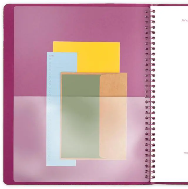 Alt view image 5 of 7 - 2025 Appointment Book Planner, Weekly & Monthly, 8-1/2" x 11", Large, FloraDoodle, White and Black (589-905-25)