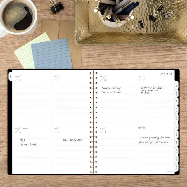 Alt view image 2 of 7 - 2027 Planner, Weekly & Monthly, 8.5" x 11", Signature Lite, Black (YP905L0527)