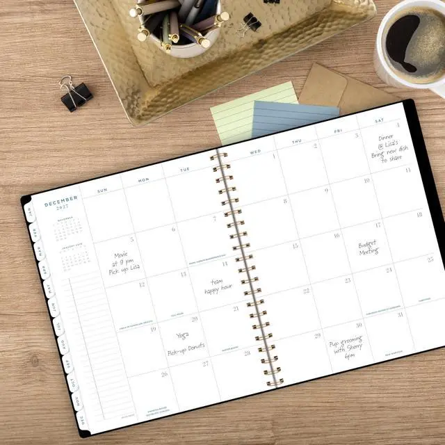 Alt view image 3 of 7 - 2027 Planner, Weekly & Monthly, 8.5" x 11", Signature Lite, Black (YP905L0527)