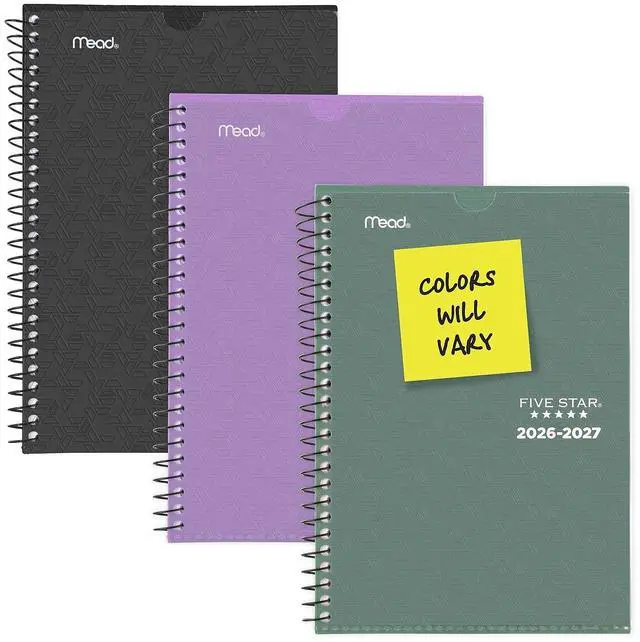 Main image of ® Customizable Academic 2026-2027 Weekly Monthly Student Planner Plus Study App, Color May Vary, Small, 5 1/2" x 8 1/2"