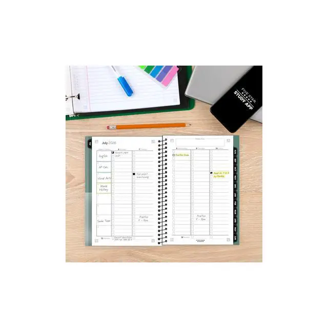 Alt view image 3 of 7 - ® Customizable Academic 2026-2027 Weekly Monthly Student Planner Plus Study App, Color May Vary, Small, 5 1/2" x 8 1/2"