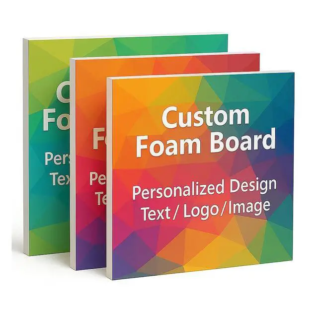 Alt view image 2 of 7 - Custom Foam Boards - 3/16" Thick Personalized Poster Boards for Designs, Text, Logos & Images - Photo Mounting, Presentations, Event Signs, Store Ads - Square