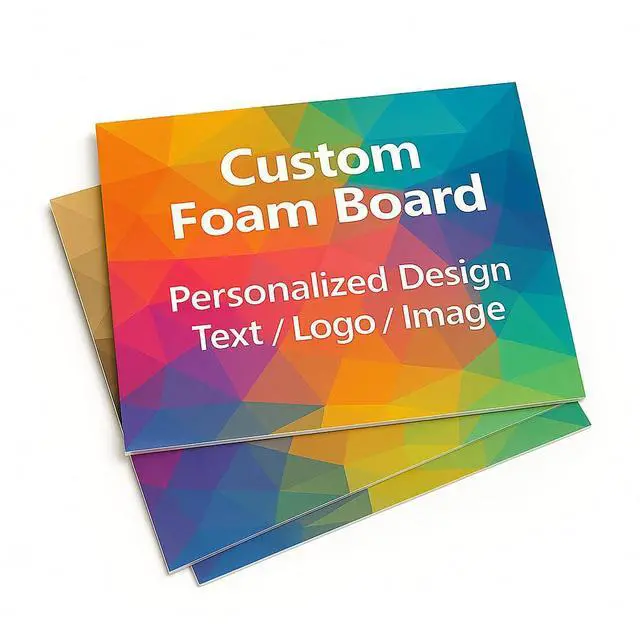 Alt view image 2 of 6 - Custom Foam Boards - 3/16" Thick Personalized Poster Boards for Designs, Text, Logos & Images - Photo Mounting, Presentations, Event Signs, Store Ads - Rectangle