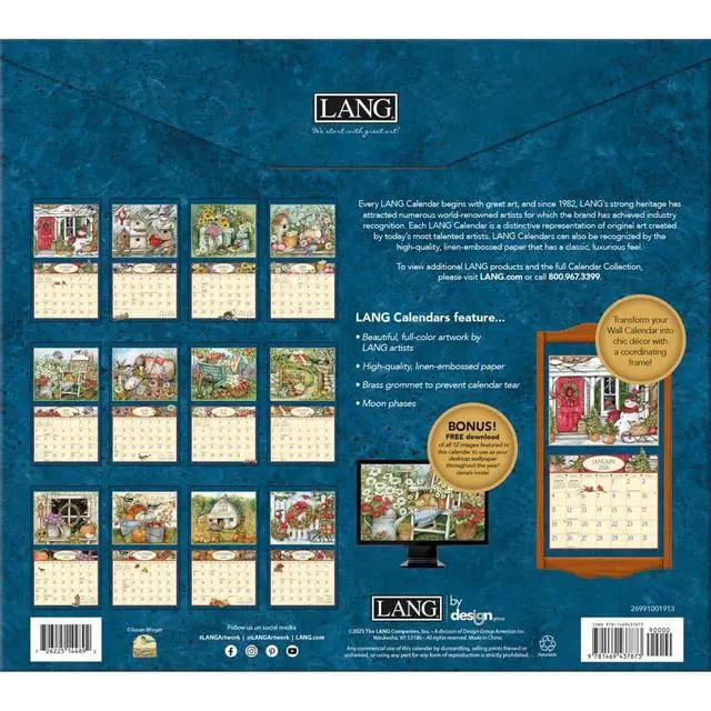 Alt view image 2 of 4 - Heart and Home 2026 Wall Calendar by Susan Winget, 13.4'' X 12'', 12-Month Calendar with Stapled Binding