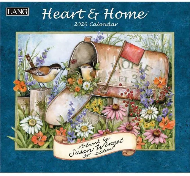 Main image of Heart and Home 2026 Wall Calendar by Susan Winget, 13.4'' X 12'', 12-Month Calendar with Stapled Binding