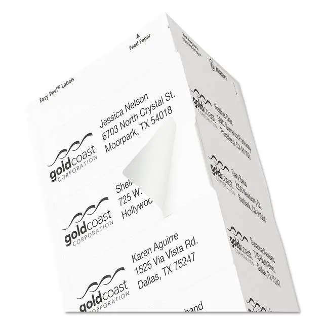 Alt view image 2 of 7 - amp;reg; Easy Peel Address Labels for Inkjet Printer, 1-1/3 x 4, White, 350/Pack