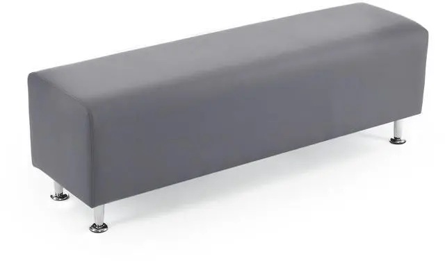 Main image of Waiting Room Bench Seating Faux Leather, 53.9 Office Guest Chair Reception Chair, Lobby Furniture for Conference Room Beauty Salon Barbershop Small Space