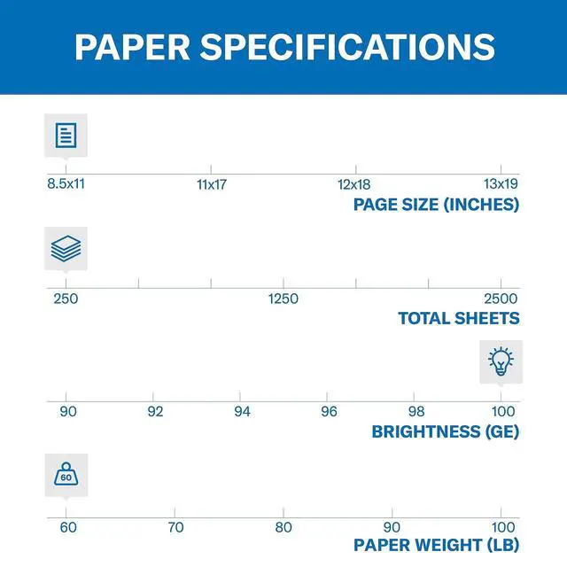 Alt view image 3 of 7 - 122549 Premium Color Copy Cover, 60 lbs., 8 1/2 x 11, Photo White, 250 Sheets
