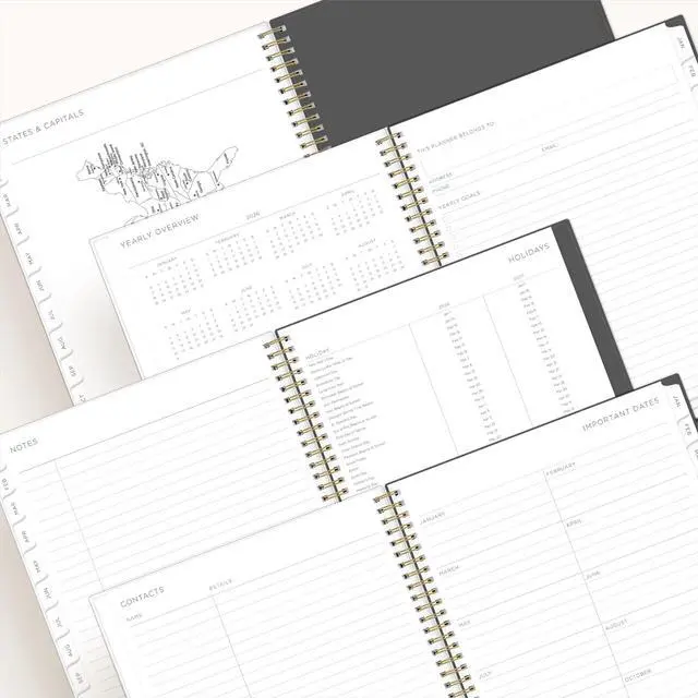 Alt view image 7 of 7 - 2026 Weekly & Monthly Planner Calendar, 8.5"x11", Midnight Garden | January 2026 - December 2026, Flexible Cover, Durable Twin Wire Binding, Laminated Tabs, Pocket, Stickers, Kelly Ventura
