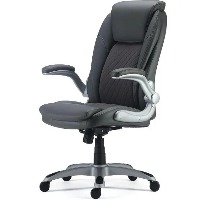 Alt view image 4 of 5 - Sorina Bonded Leather Chair, Grey, 2/Pack