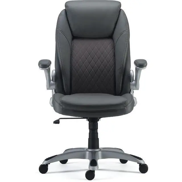 Alt view image 3 of 5 - Sorina Bonded Leather Chair, Grey, 2/Pack