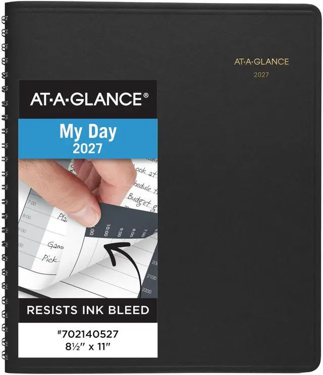 Main image of 2027 Appointment Book Planner, Daily, 8.5" x 11", 24-Hour, Black (702140527)