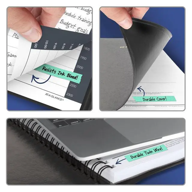 Alt view image 5 of 7 - 2027 Appointment Book Planner, Daily, 8.5" x 11", 24-Hour, Black (702140527)