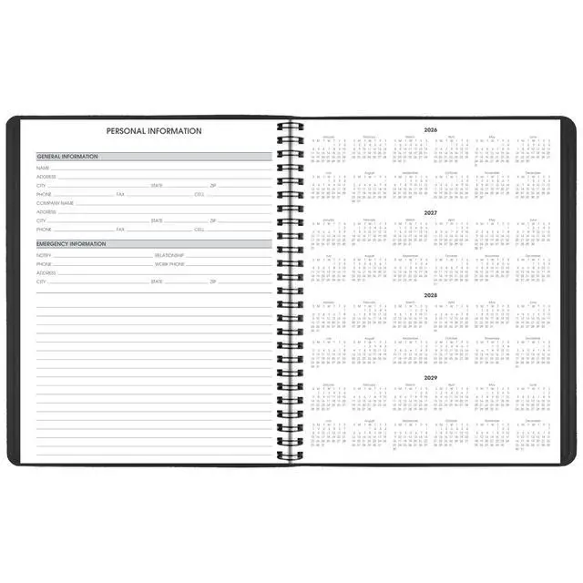 Alt view image 6 of 7 - 2027 Appointment Book Planner, Daily, 8.5" x 11", 24-Hour, Black (702140527)