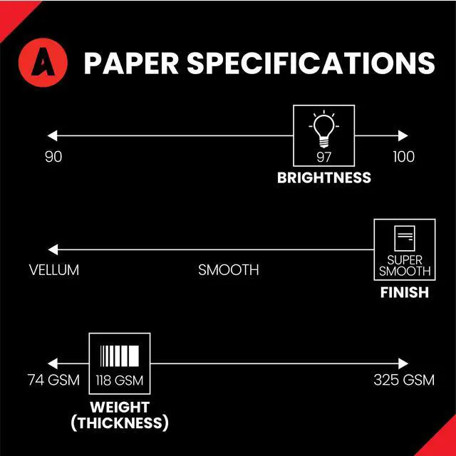 Alt view image 2 of 6 - Opaque White Printer Paper, 13 x 19 32lb Bond/80lb Text Copy Paper Premium Super Smooth Computer Paper, 97 Bright, 118gsm Ideal for Ink Heavy Printing 189035R 300 Sheets (1 Ream)