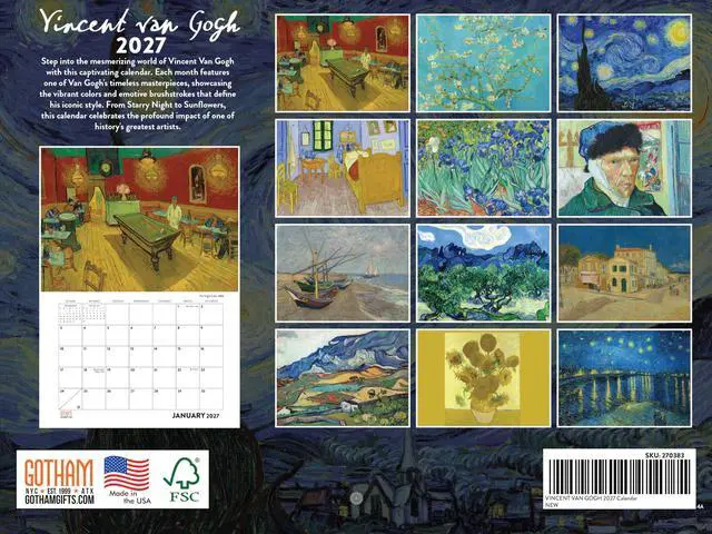 Alt view image 2 of 6 - Vincent Van Gogh Calendar 2027 Monthly Wall Calender 12 Month