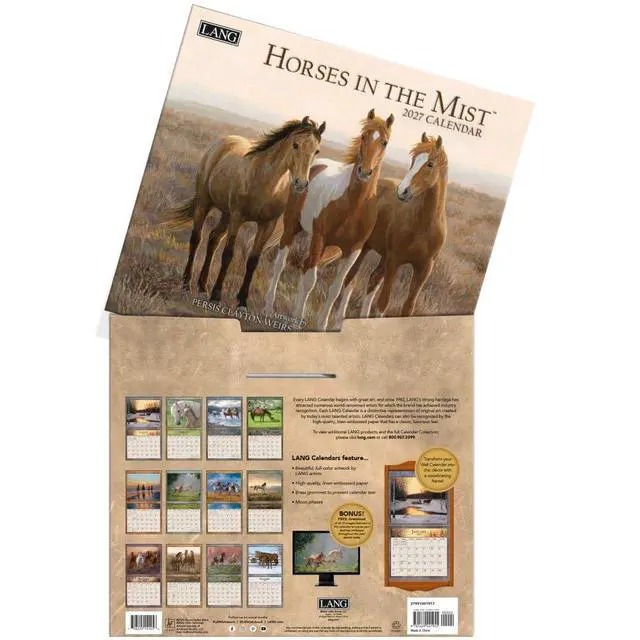 Alt view image 5 of 7 - Horses in the Mist 2027 Wall Calendar by Persis Clayton Weirs