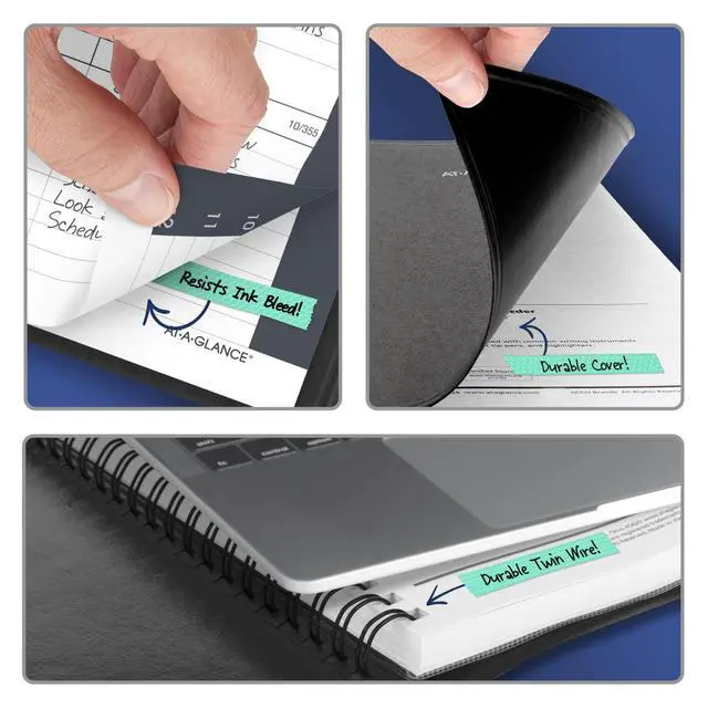 Alt view image 5 of 7 - 2027 Appointment Book Planner, Weekly, 5" x 8", Hourly, Black (700750527)