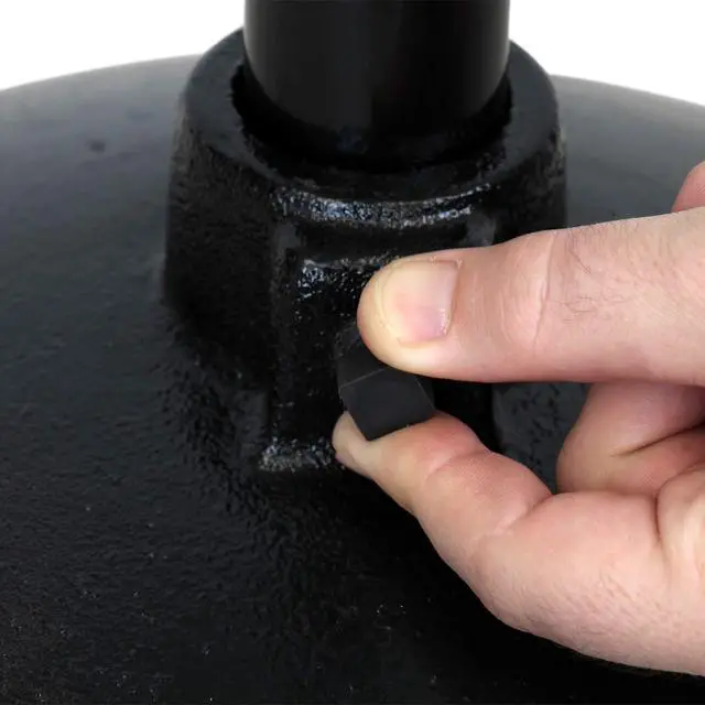 Alt view image 6 of 7 - Cast Iron Sign Base By | 17 Od Stand With 4 Post And Sign Bolts & Nuts