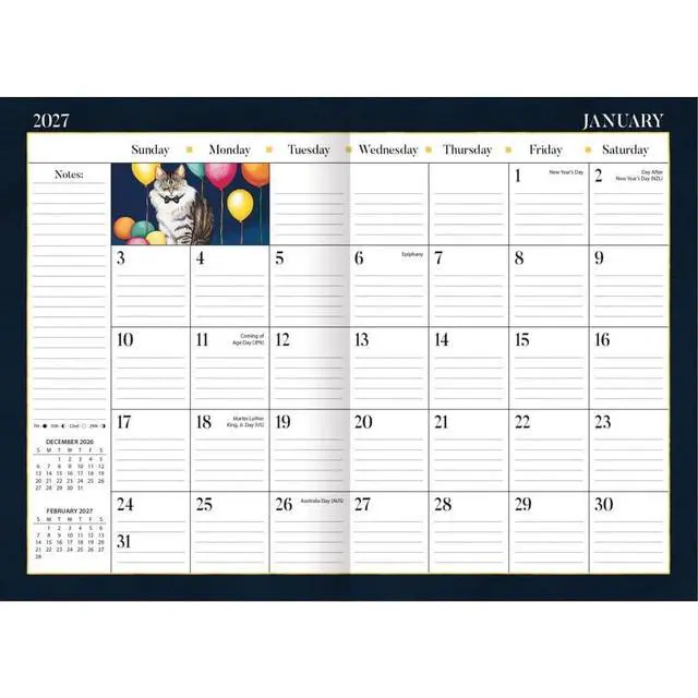Alt view image 3 of 7 - American Cat 2027 Monthly Pocket Planner by Lowell Herrero