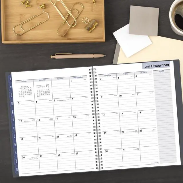 Alt view image 3 of 7 - 2027 Planner, Weekly & Monthly, 8.5" x 11", Spiral Bound, DayMinder, Gray (GC5450727)
