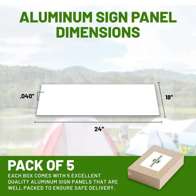 Alt view image 4 of 6 - Aluminum Sheet Blanks for Custom Signs, 18 x 24 x.040 in, White, 5 Packs | Double-Sided, Weatherproof, Yard & Garage Sale Use, Sublimation Metal Plate, Vinyl & Digital Print Ready, Burr-Free Corners