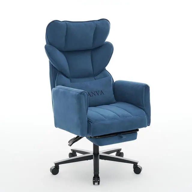 Main image of 500LBS Big and Tall Office Chair, Ergonomic Cross Legged Desk Chair | Reclining Executive Desk Chair, High Back Computer Gaming Chair with Flip Armrests Lumbar Support Footrest,500lb Vanity Chair