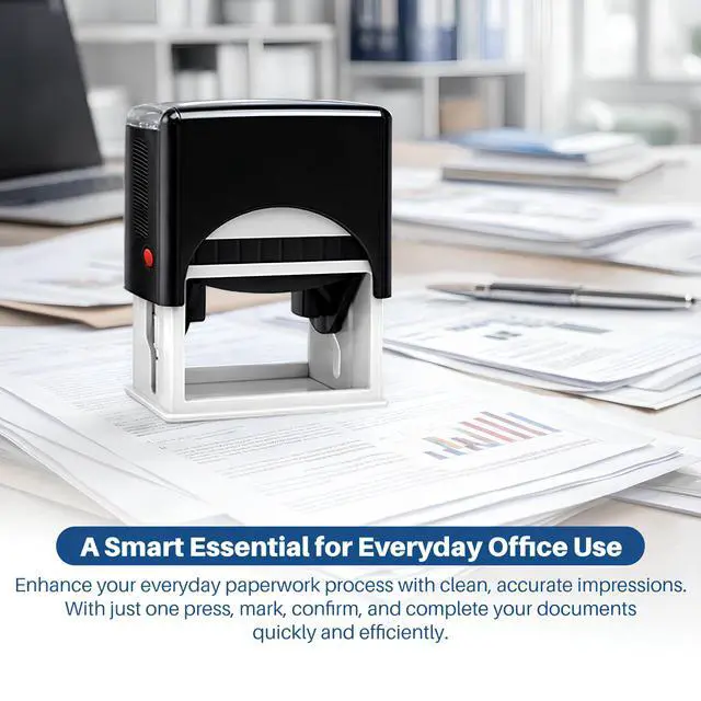 Alt view image 4 of 7 - Custom Self-Inking Rubber Stamp Personalized Stamp with Multiple Ink Colors and Font Styles for Address, Business, Office Mail and Crafts (Medium)
