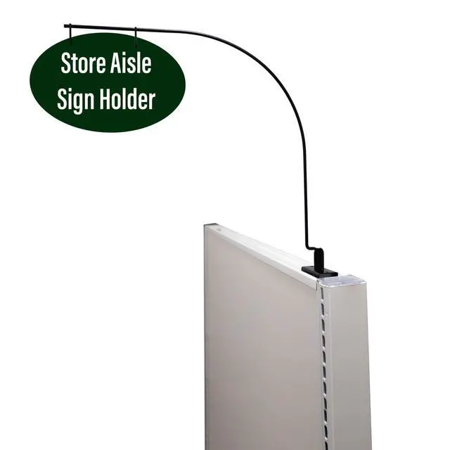 Alt view image 5 of 7 - Curved Gondola Shelf Single Side Magnetic Store Aisle Sign Holder, Department Walkway Section Marker & Labeler for Store Shelving, 10 Pack