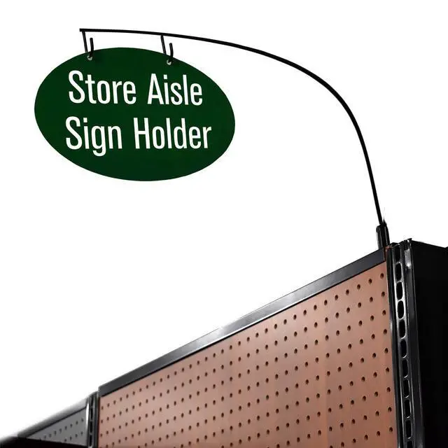 Alt view image 7 of 7 - Curved Gondola Shelf Single Side Magnetic Store Aisle Sign Holder, Department Walkway Section Marker & Labeler for Store Shelving, 10 Pack