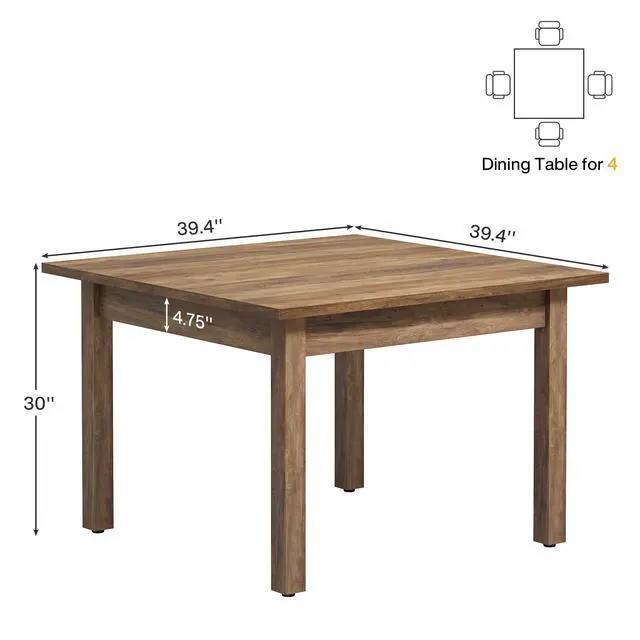 Alt view image 7 of 7 - 39'' Square Conference Table, Small Wooden Meeting Room Table | Industrial Seminar Tables for 4 People,Free Combination Businessfor Conference Room Boardroom