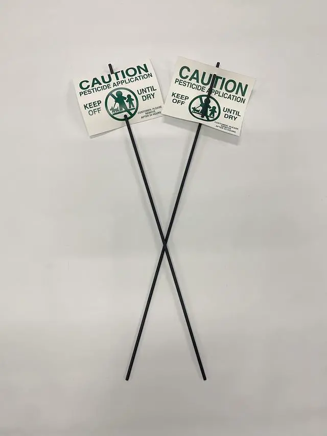 Alt view image 2 of 3 - GENERIC Pesticide Application Signs & Stakes (Economy Style Stakes / 500 pc. Pack)