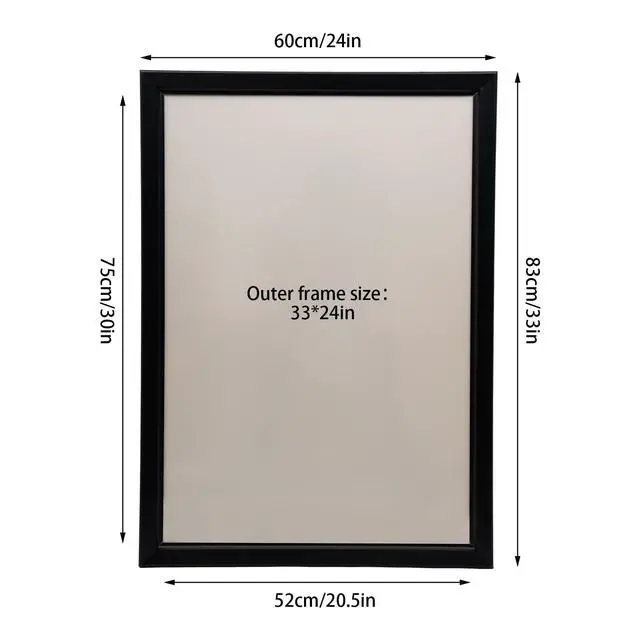 Alt view image 7 of 7 - 24 x 33 Inch LED Movie Poster Frame Home Theater Wall Mounted Advertising Picture Frame Display Led Light Box Sign Advertising Display